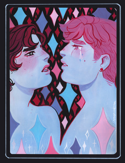 Diamond Kiss Art Print