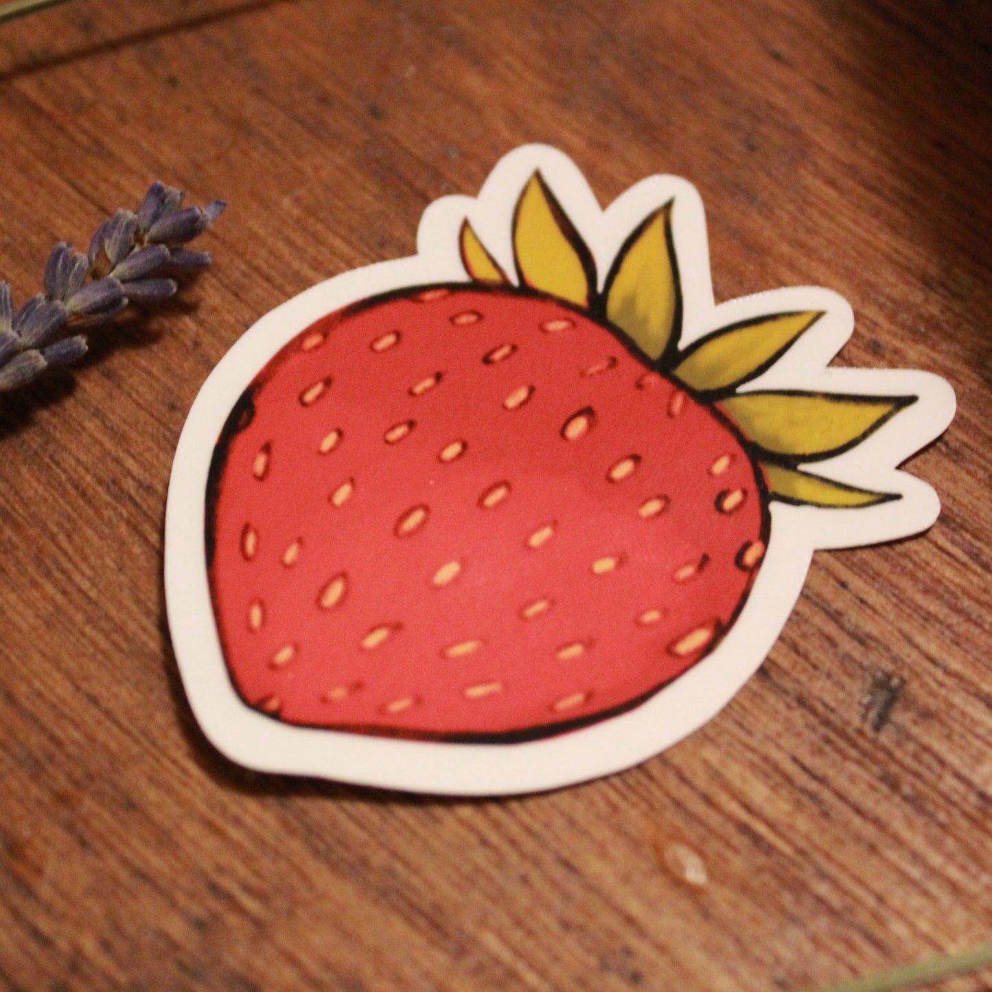 Strawberry Glossy Vinyl Sticker